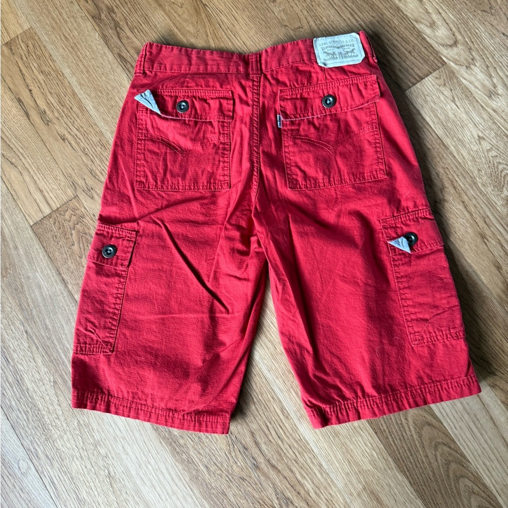 Levi's Vibrant Red Cargo Shorts for Men - Size 18REG